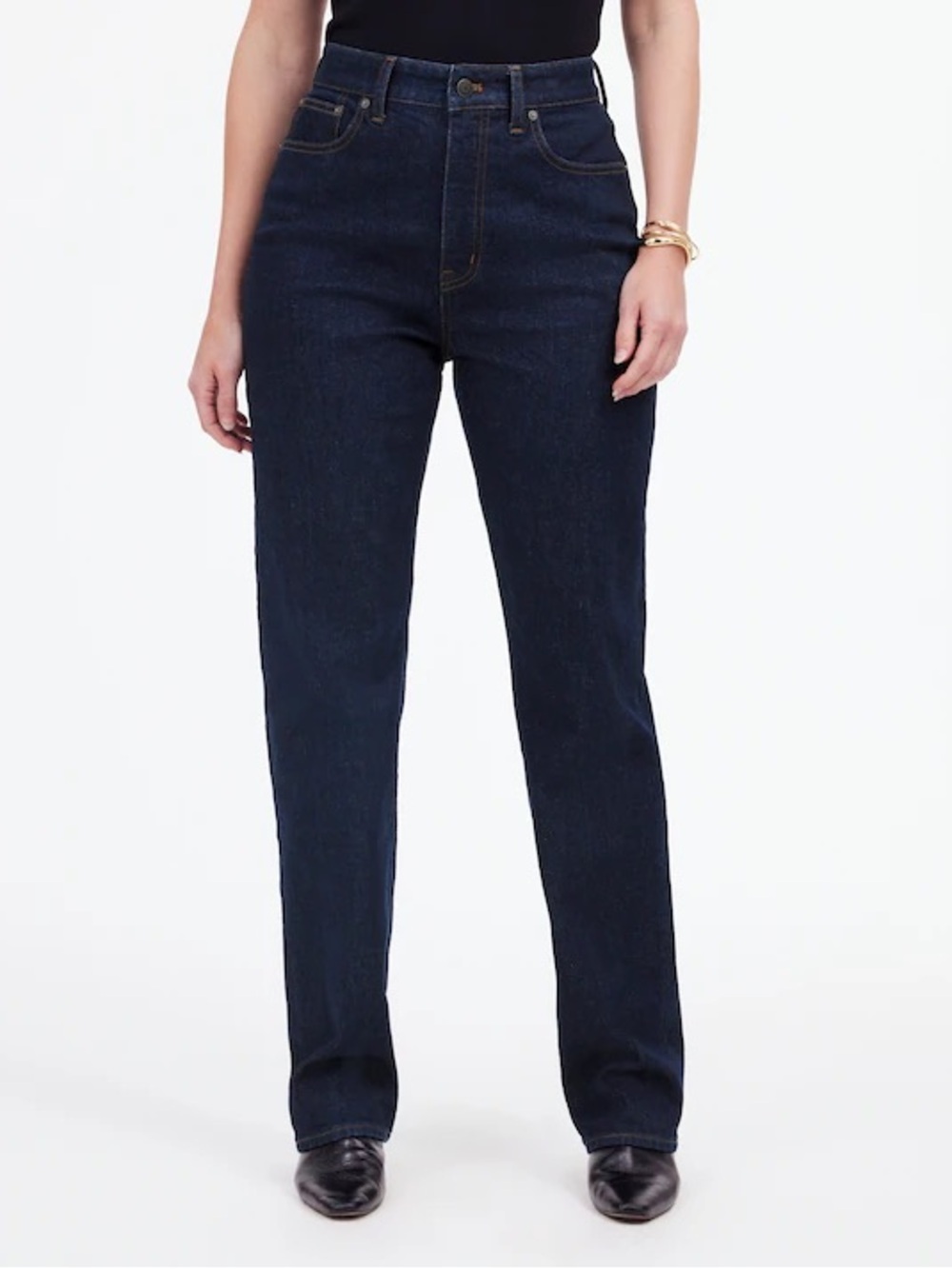 Madewell 90s Curvy Jeans Candiani Denim Straight Leg Dark Wash 25 - Picture 16 of 16